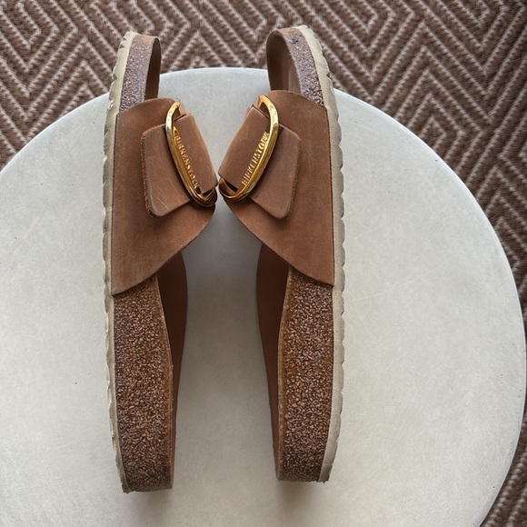 Birkenstock Madrid Big Buckle Sandals Cognac Oiled Leather size 39 (US 8-8.5) - Picture 6 of 10